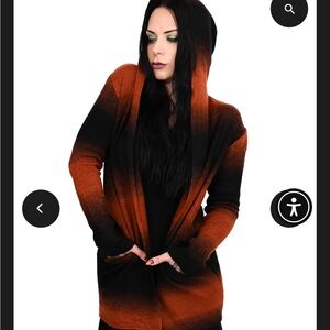 Women’s Foxblood Pumpkin Head Open Front Cardigan